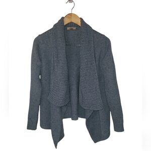 Loft draped open front blue cardigan size xs